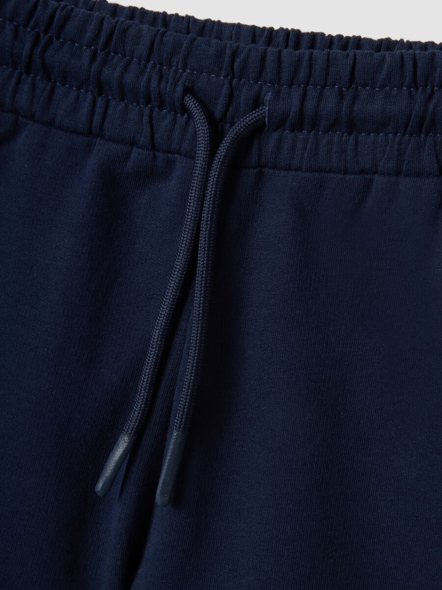 Girls&rsquo; blue pure cotton shorts, regular fit_2