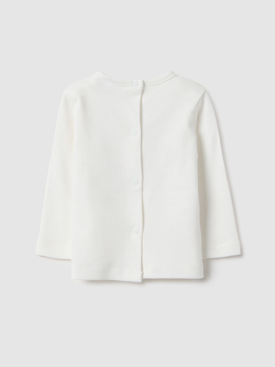 White pure cotton baby top regular fit with designs_1