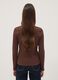 Brown long-sleeve pure cotton T-shirt_3