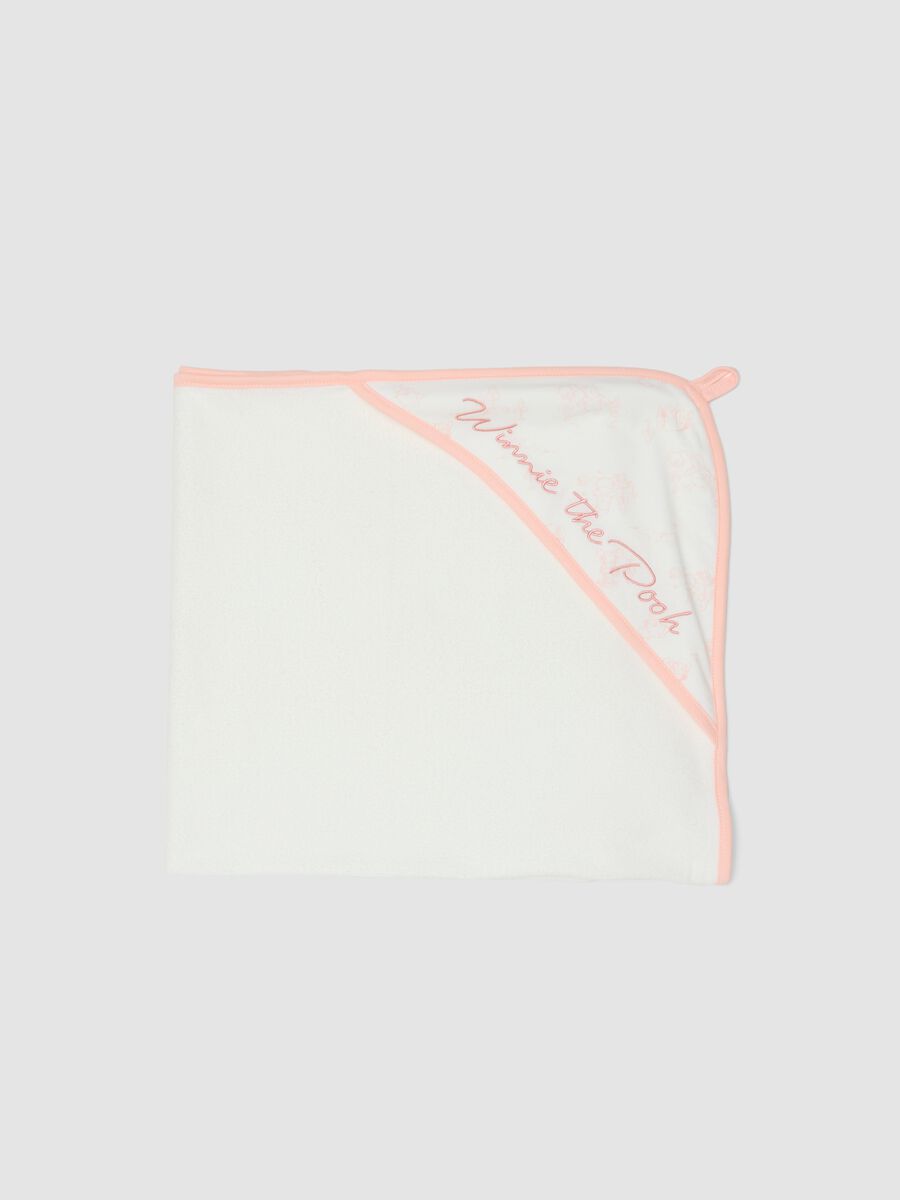 Albornoz blanco para beb&eacute; ni&ntilde;a de mezcla de algod&oacute;n org&aacute;nico con Winnie the Pooh_0