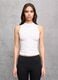 Mock Neck Tank Top White_0