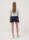 Girls&rsquo; blue pure cotton shorts with elasticated waistband_1