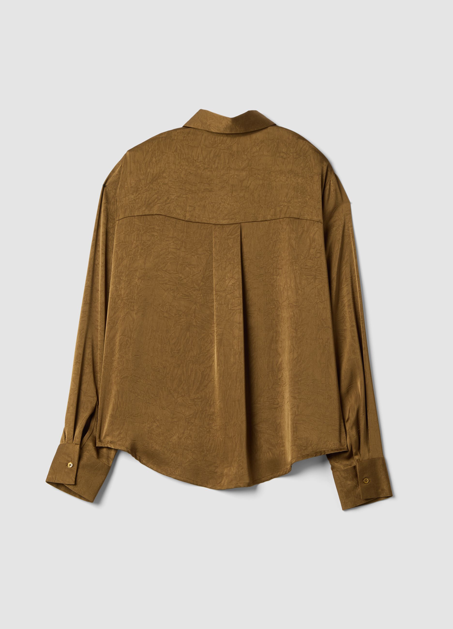 Camicia verde regular fit con collo classico
