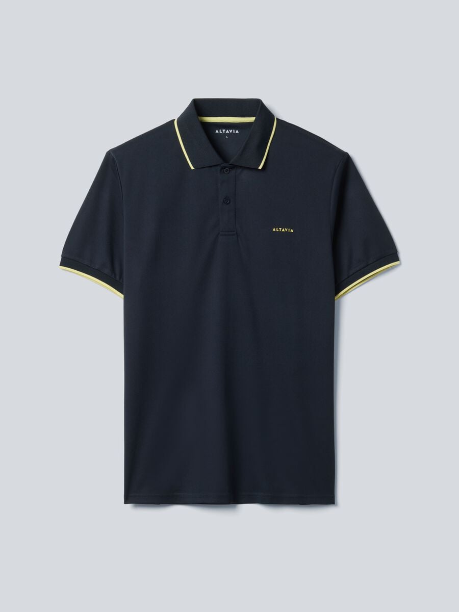 ALTAVIA COURT black sports polo in technical fabric_4