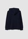Sweatshirt azul com capuz em algod&atilde;o org&acirc;nico puro, corte regular para rapaz_1