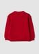 Red crew-neck sweatshirt in pure organic cotton_1