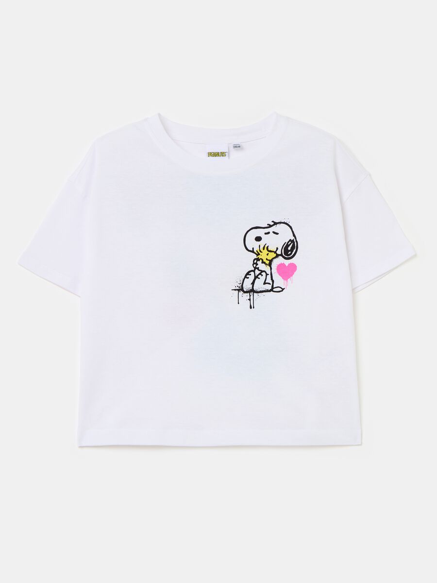 Cotton T-shirt with Snoopy print_0