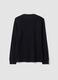 Black pure cotton V-neck T-shirt, regular fit_2