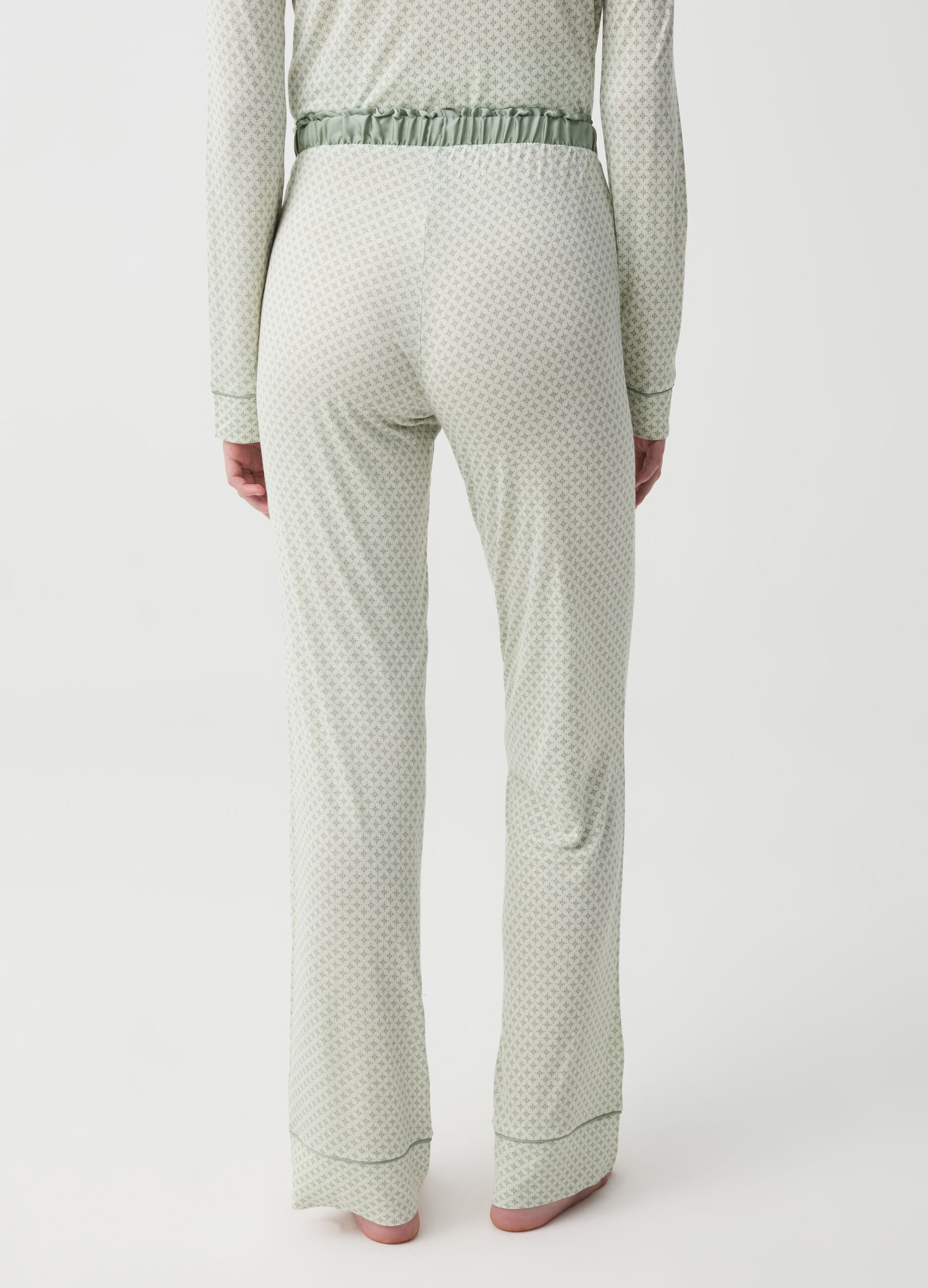 Pyjama trousers with micro pattern