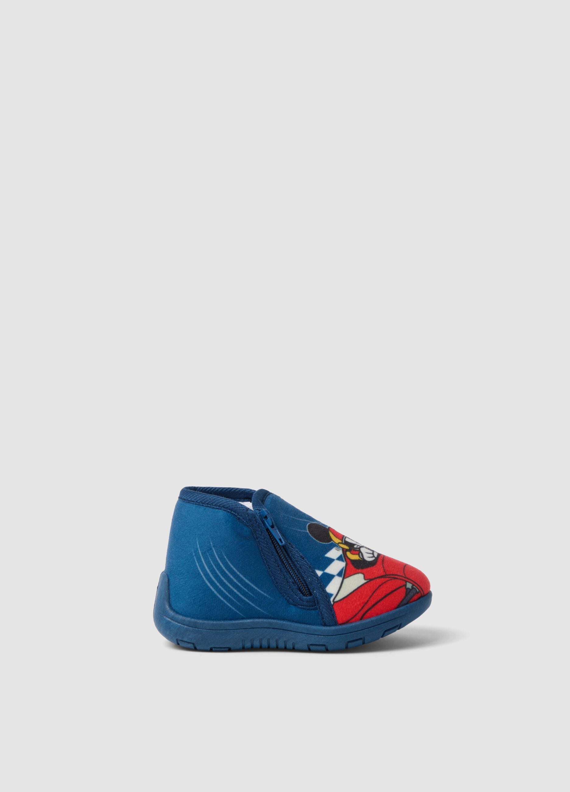 Blaue Mickey & Friends Hausschuhe mit Print f&uuml;r Baby und Kleinkind