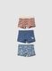 Multicolour organic stretch cotton boxer shorts 3-pack for baby boys_0