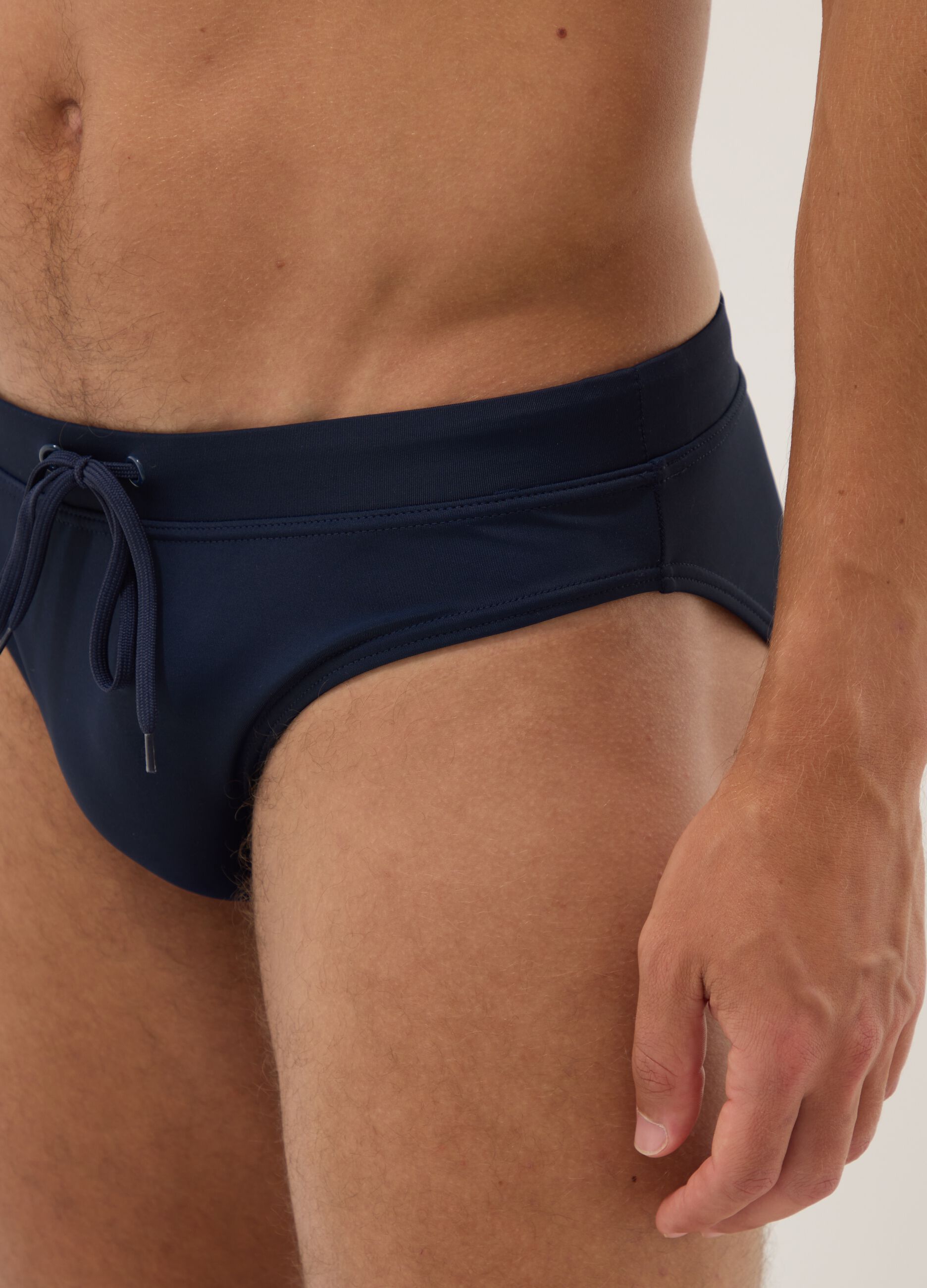 Blue stretch swim briefs