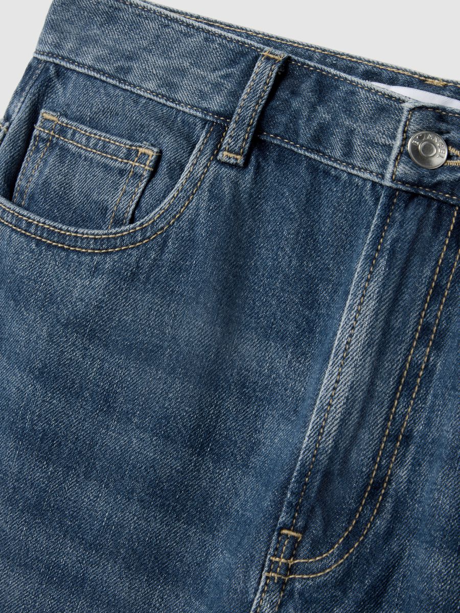 Baggy shorts in pure blue denim cotton_5