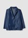 Blazer bleu en lyocell coupe regular_5