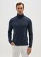 Blue Cotton Turtleneck Jumper_0