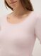 Pink crew neck long sleeve top in regular fit cotton blend_3