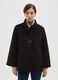 Black regular fit coat with buttons_1