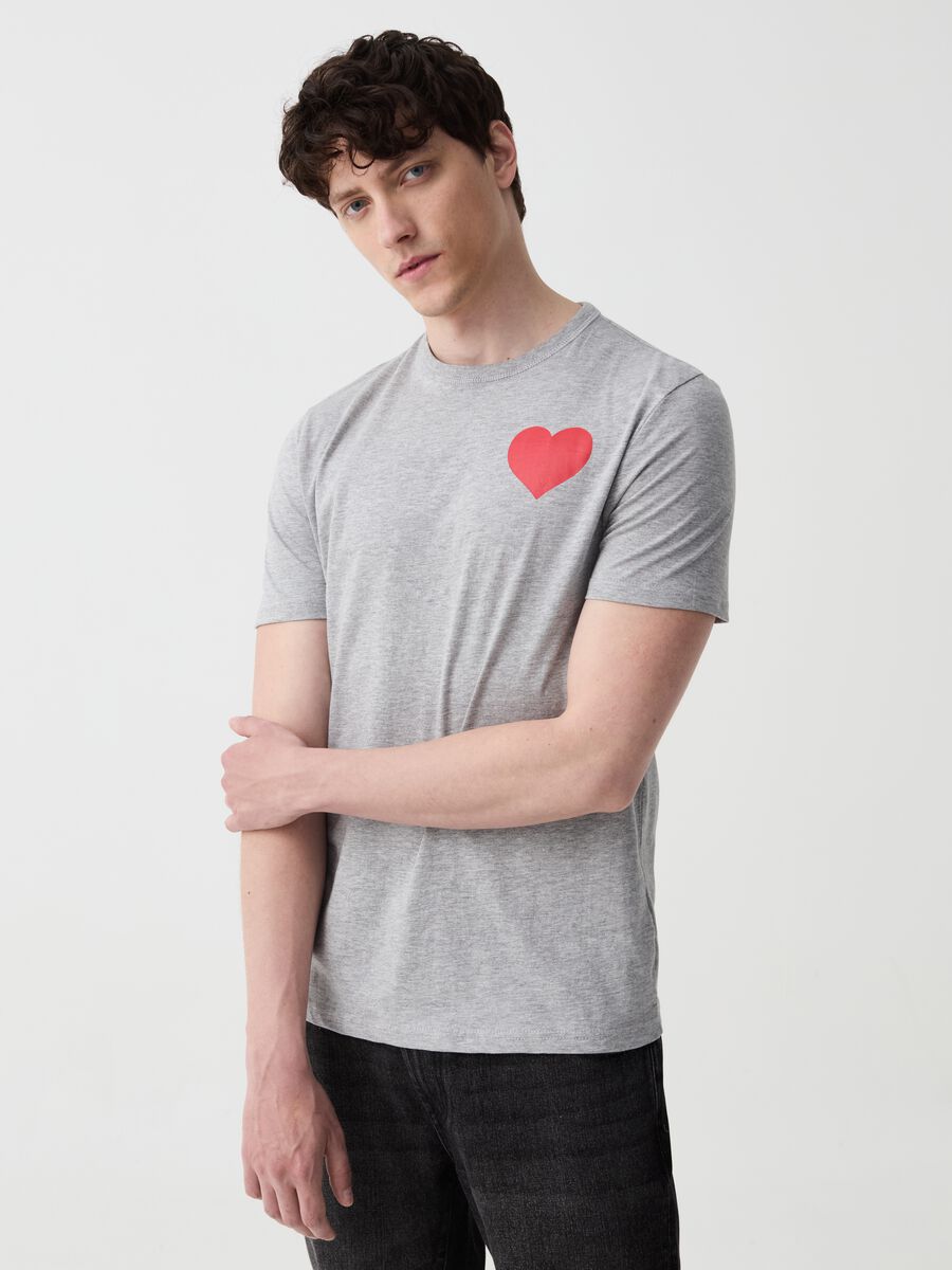 T-shirt with heart and lettering print_1