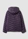 Casaco Ultralight roxo acolchoado com capuz e fecho de correr_5