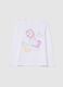 Cotton T-shirt with print and long sleeves_0