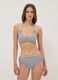 Blue striped stretch fabric bikini top_1