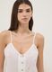 White organic cotton pyjamas with camisole top and shorts_3