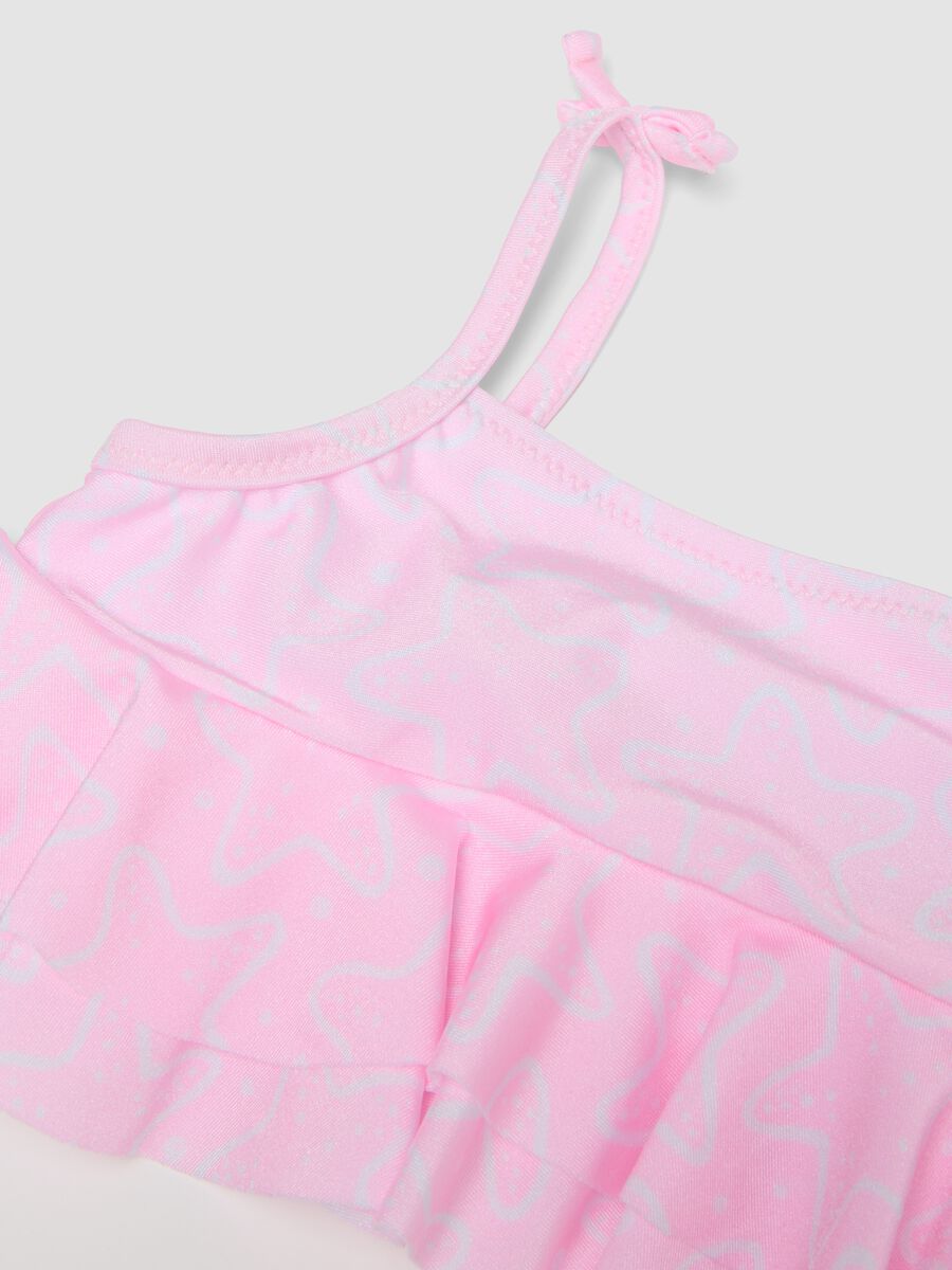 Pink stretch bikini with ruffles_2
