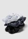 SINCERELY HAIR Scrunchies de cetim m&eacute;dios pack de 3 Preto & Cinzento_2