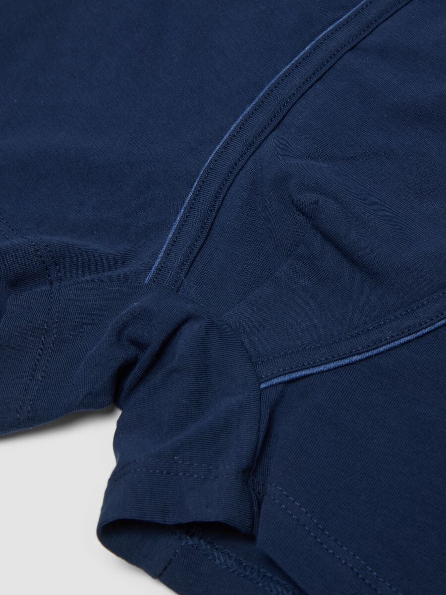 Boxer midi blu in cotone organico elasticizzato per bambino e ragazzo_2