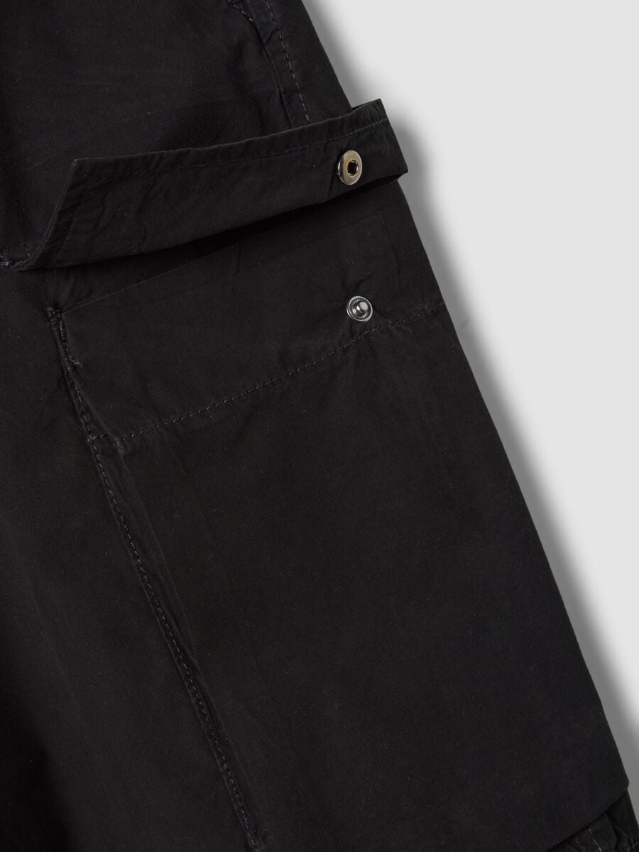 Black cotton cargo Bermuda shorts &ndash; baggy fit_1
