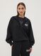 Black hooded sweatshirt in stretch viscose jersey, regular fit_2