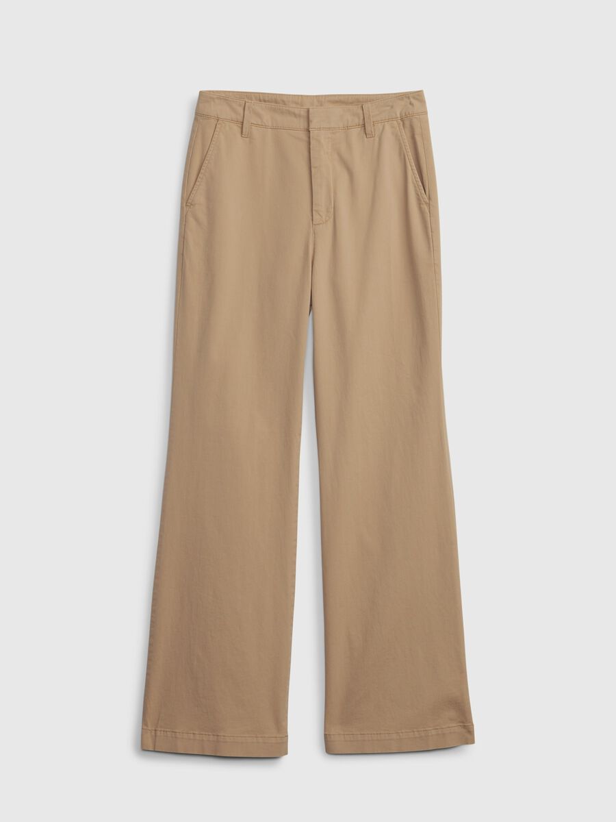 Pantaloni flare fit in cotone stretch_5