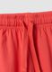Red organic cotton shorts with elasticated waist_3