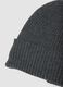 Grey Knit Beanie with Turn-Up Cuff_1