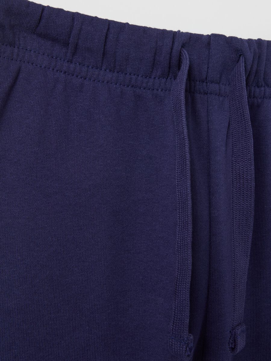 Fleece joggers with drawstring and print_2