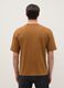 T-shirt castanha de algod&atilde;o puro com corte relaxado_2