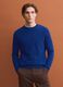 Blue pure cotton crew-neck jumper, regular fit_2