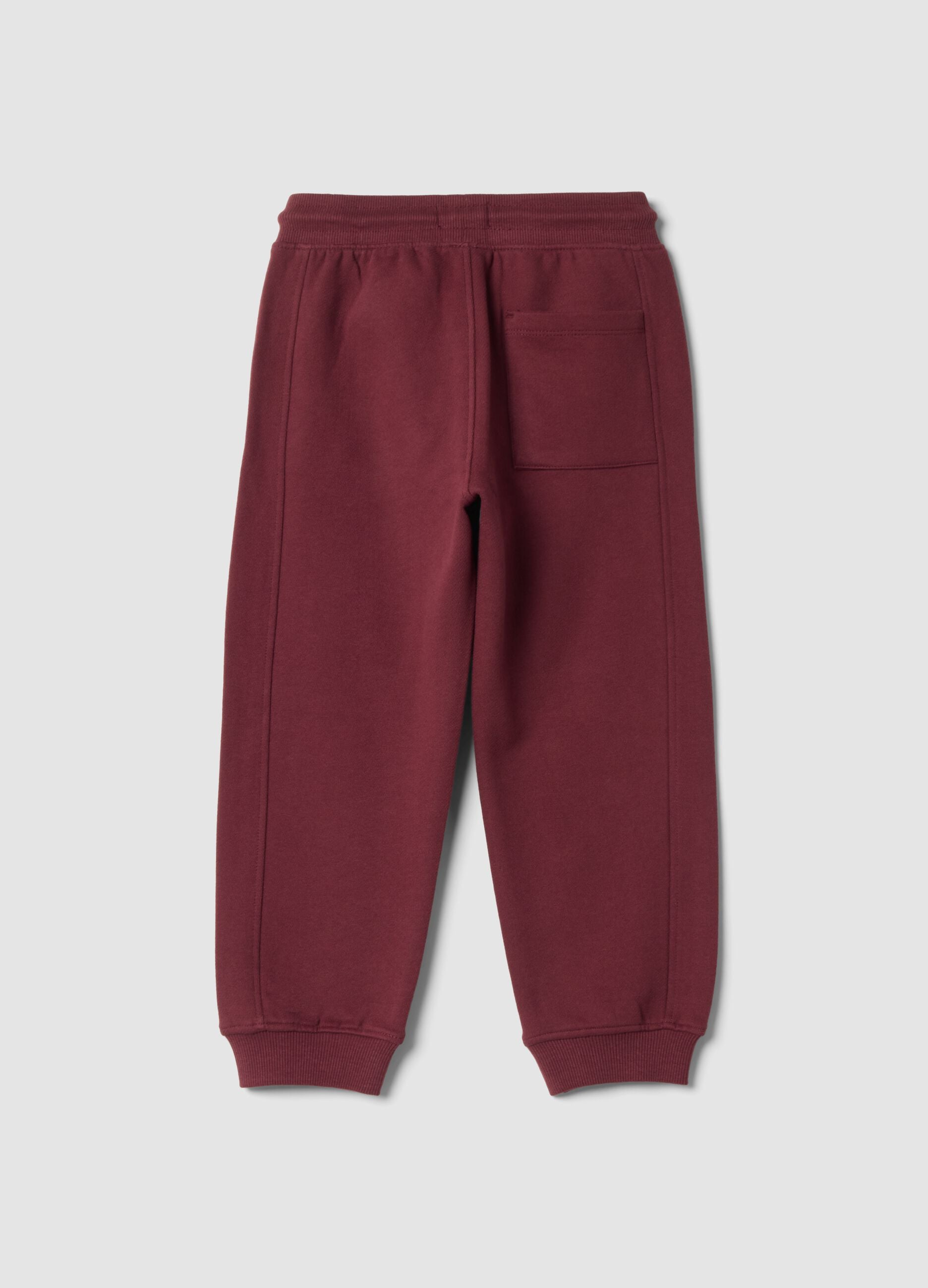 Pantaloni jogger marroni in puro cotone organico relaxed fit