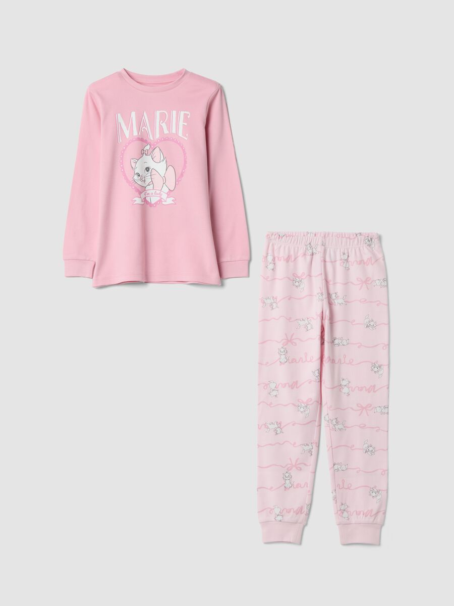 Pink organic cotton pyjamas with Aristocats print_0