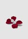 Rote Blumen-Ohrringe mit Perle_1