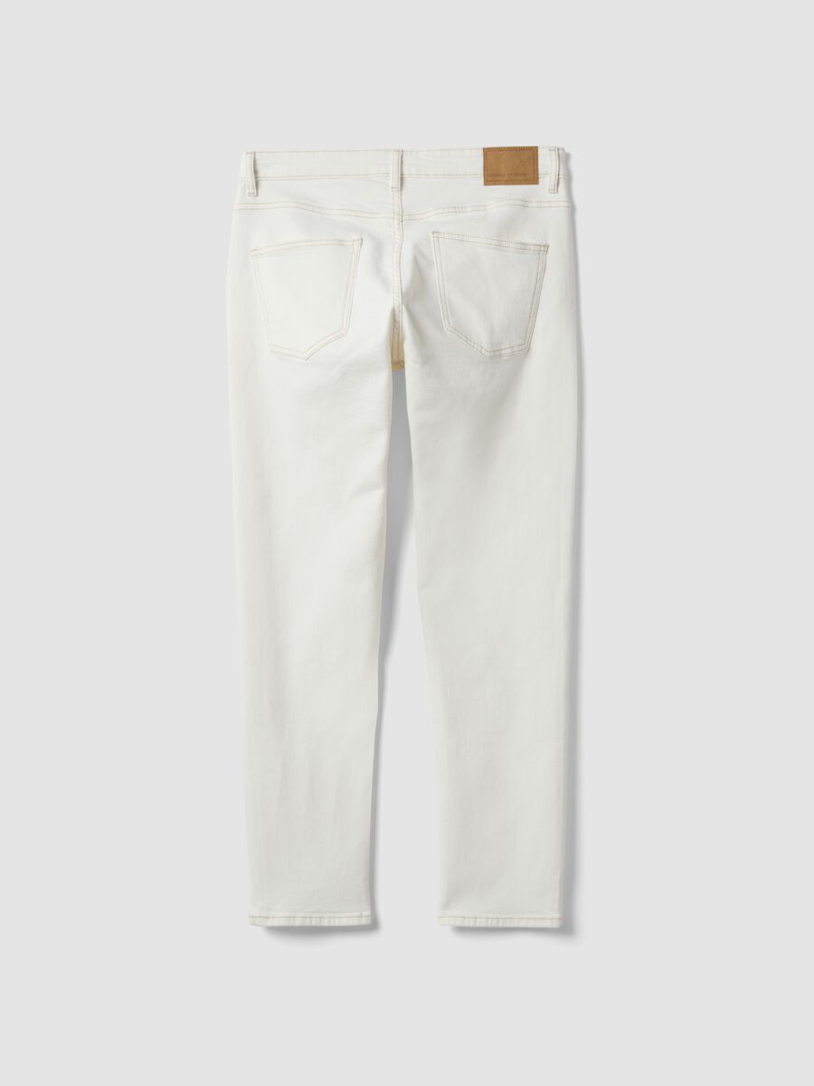 Wei&szlig;e Slim-Fit-Jeans aus Stretch-Baumwolle_5