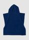 Blue organic cotton hooded poncho_1