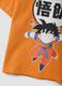 Orange pure cotton Dragon Ball Z print T-shirt for boys_3