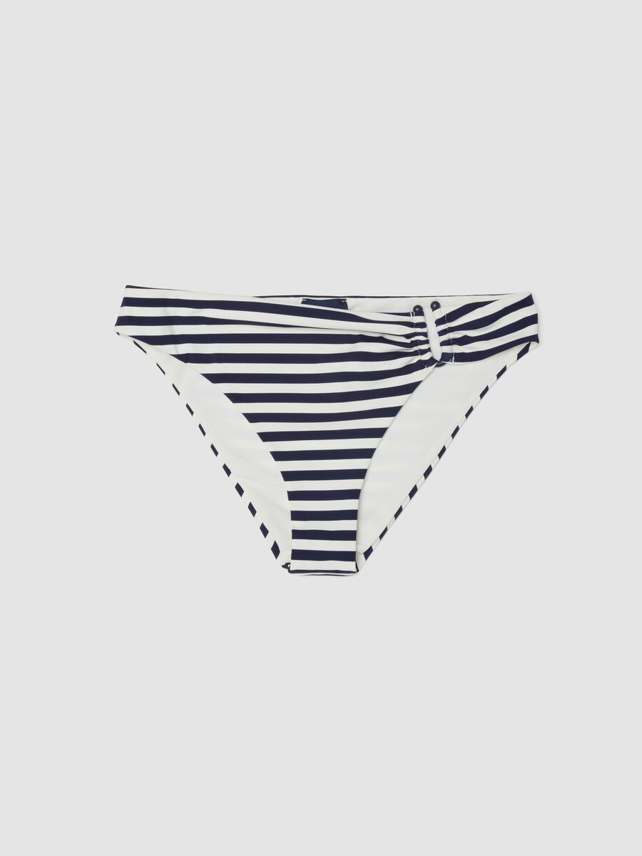 Blue and white striped stretch swim briefs_4
