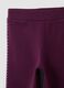 Leggings viola flare in cotone elasticizzato con borchie_2