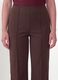 Braune Flare-Hose aus elastischer Viskose_2