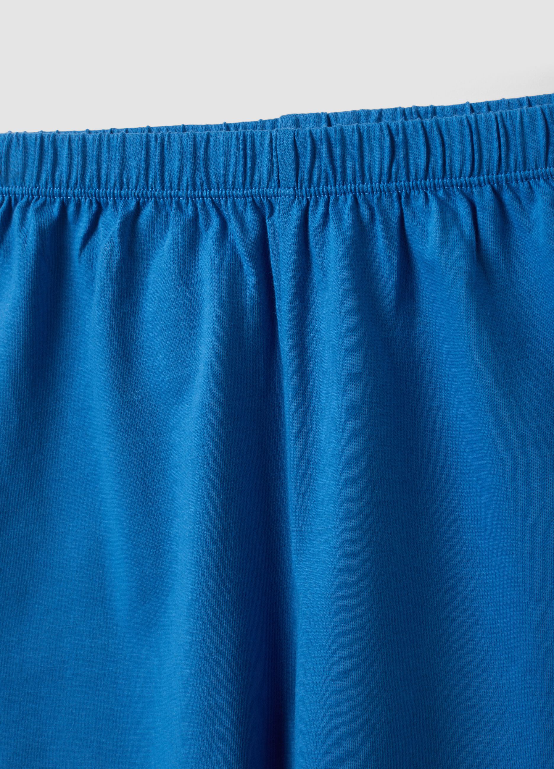 Hellblauer Kinderpyjama aus reiner Bio-Baumwolle, Regular Fit