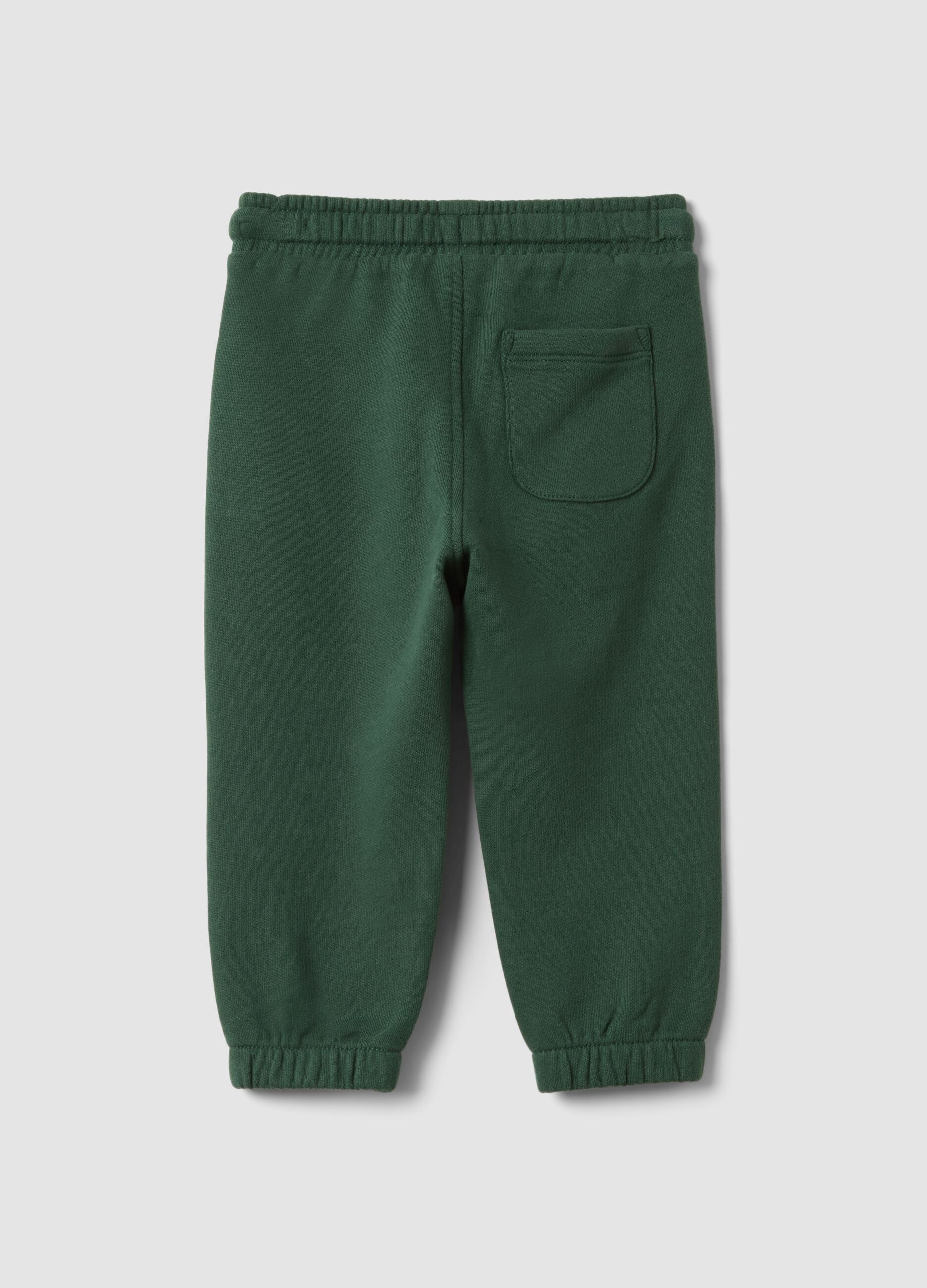 Pantaloni jogger verdi in puro cotone organico