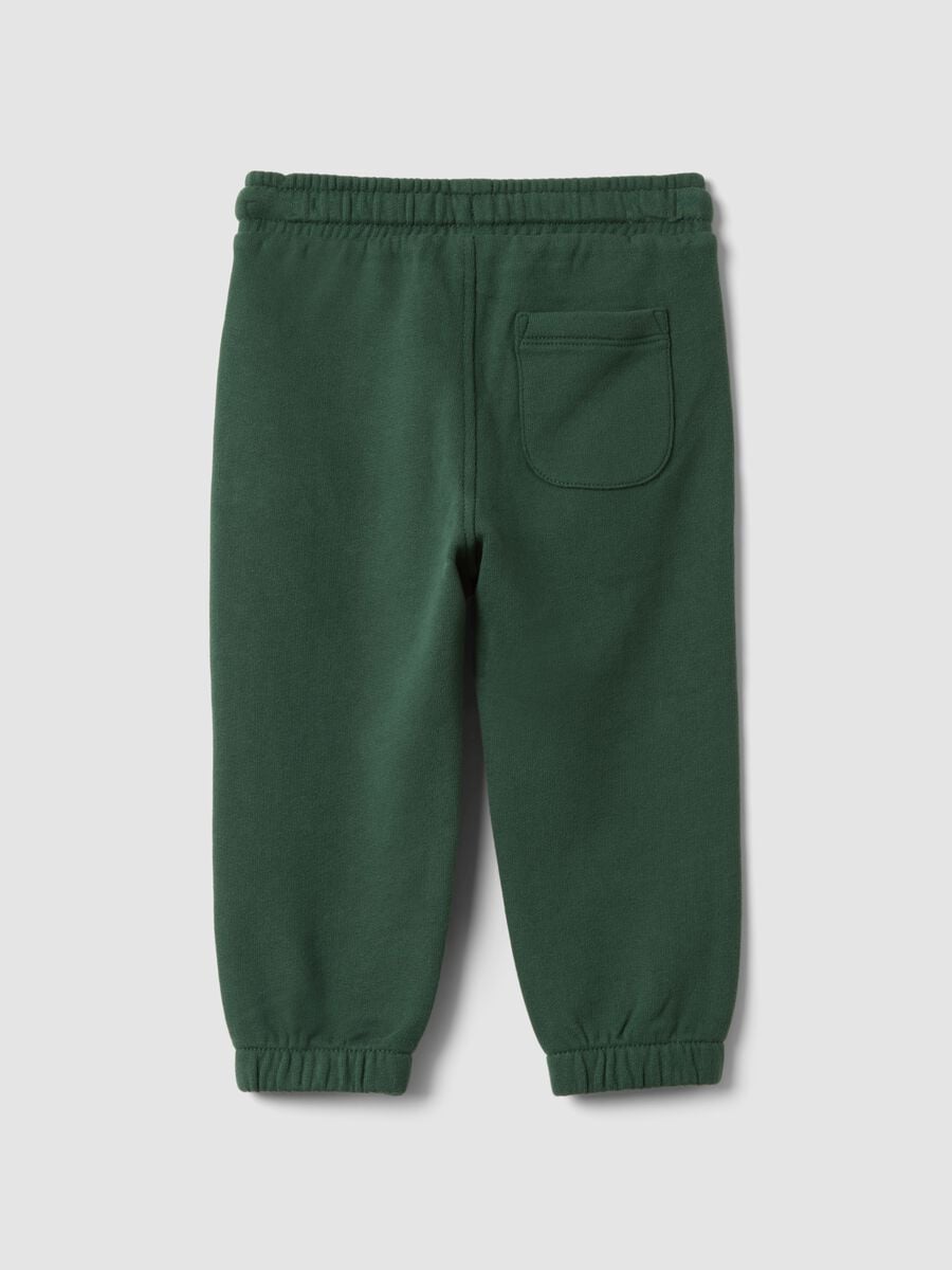 Pantaloni jogger verdi in puro cotone organico_1