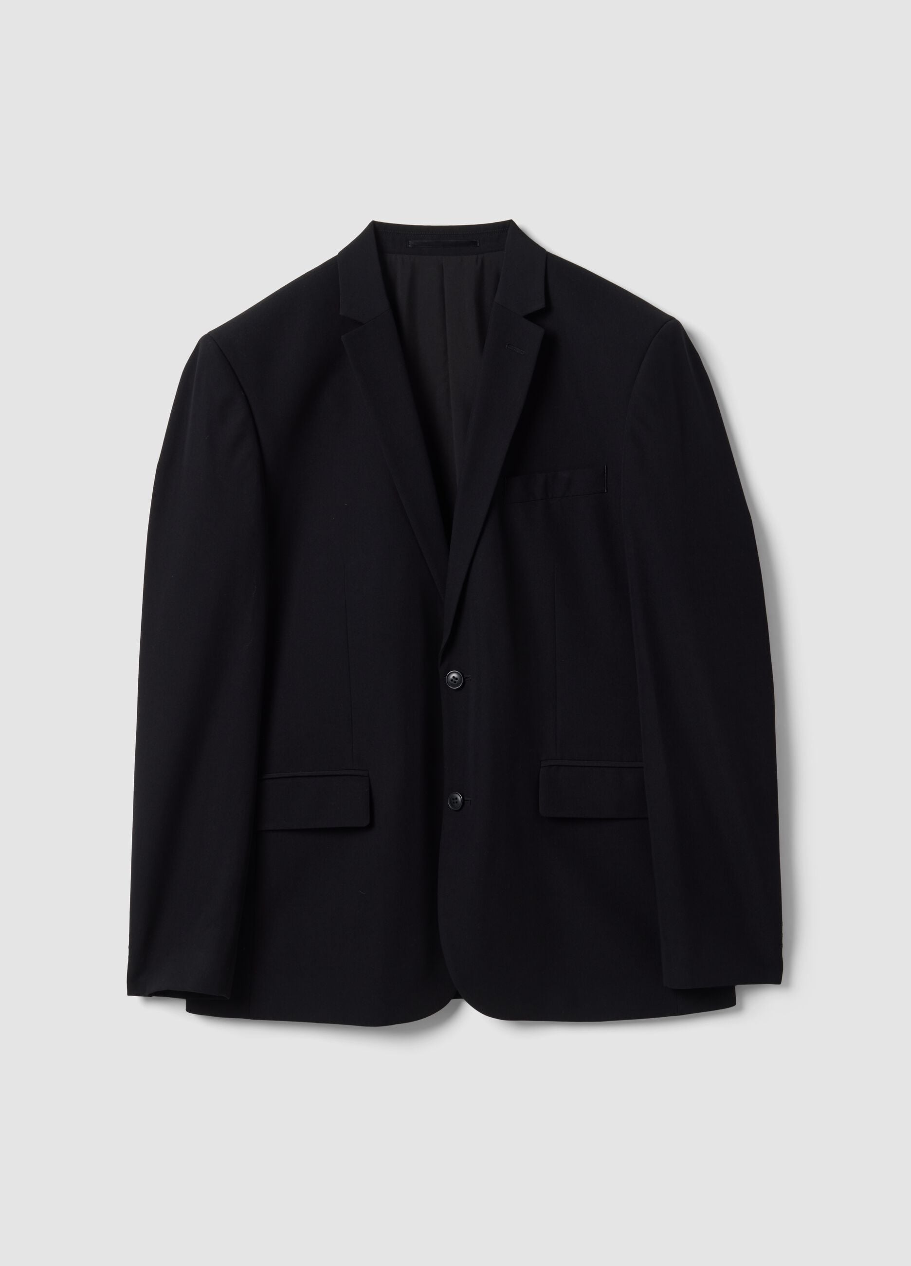 Blazer nero slim fit foderato con rever classici